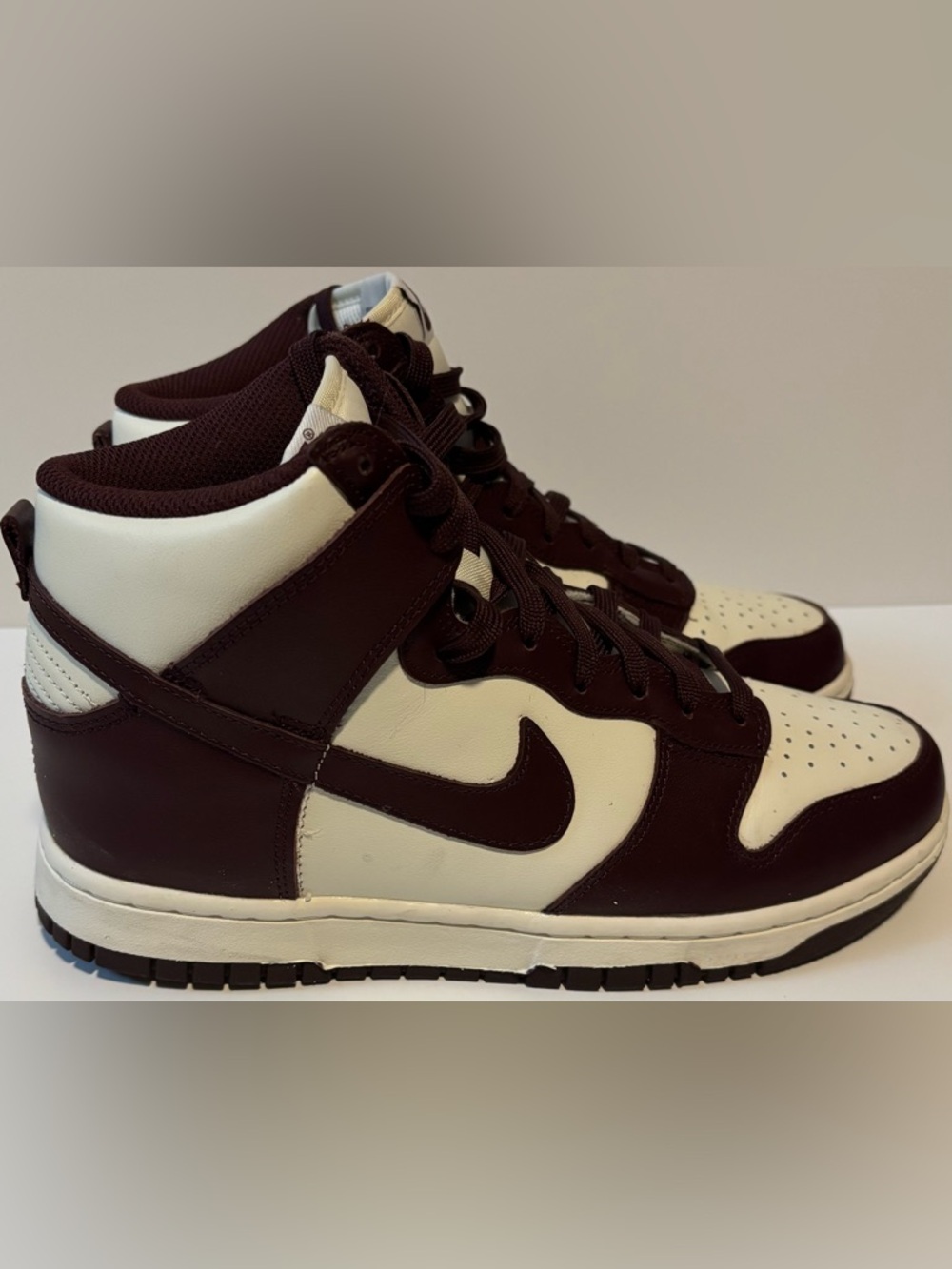 Nike Dunk High “Team Burgundy” White Size 8 Women’s Sneakers